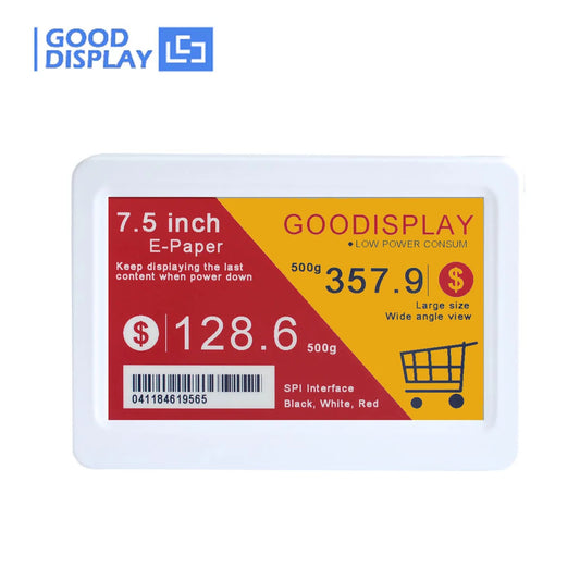 7.5 inch 4 Color E-ink Display USB /WiFi Electronic Digital Price Tags for Retail Red & Yellow ESL Shelf Label