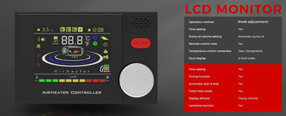 8KW 12V&24V&110-240V Diesel Air Heater With Bluetooth App,LCD Switch,24Hours Timing For Car Trailer Truck Diesel Parking Heater