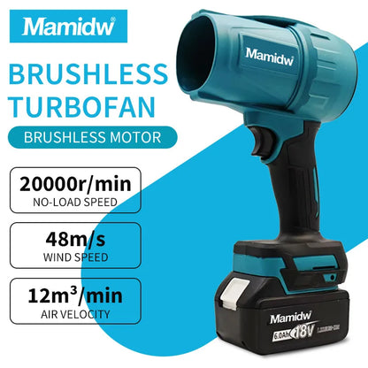 Mamidw 30000RPM Cordless Blower Electric Turbine Household Dust Collector Portable Rechargeable Dust Removal For Makita 18v Battery