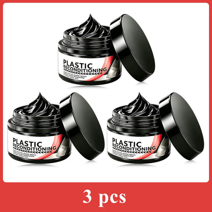 Car Plastic Care Paste Renovates Polishes Interior and Exterior Plastics Dustproof Dirt-Resistant and Adds Shine