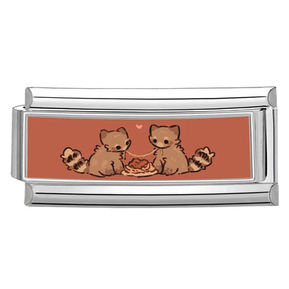 2025 New Women's Gift Cute Rabbit Cat Dogs Italian Charms Links Beads Fit 9mm Stainless Steel Modular Modular Bracelet Jewelry