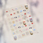 Lovely Animal Graffiti Cat Claw Rabbit Bunny Bear Dog Flower Fruit Dim Sum Candy Sunflower Adhesive 5D Nail Art Stickers Decal