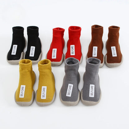 Aikidsay Baby First Socks Shoes Toddler Walker Infant Boys Girls Rubber Soft Sole Floor Barefoot Baby Casual Shoes Knit Booties