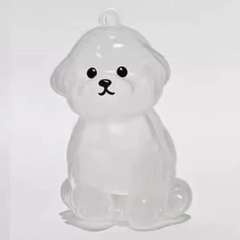 (HB05)Clear Puppy Hair Memorial Keepsake Capsule Pet Dog Fur Container DIY Pendant Keychain Decor Pet Lovers Home Display Gifts
