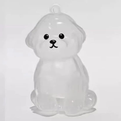 (HB05)Clear Puppy Hair Memorial Keepsake Capsule Pet Dog Fur Container DIY Pendant Keychain Decor Pet Lovers Home Display Gifts
