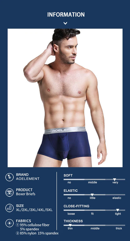 Bullet Separation Underwear Men's Ventilated and Breathable Summer Dry Underwear Ice Silk Pouch Ice Health Boxer Briefs