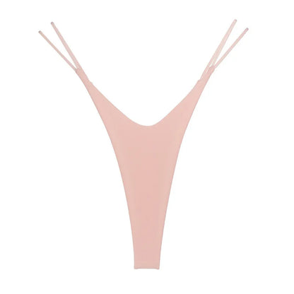 Meet'r Women Sexy Low Waist Thong Pantie Seamless Thin rope Underwear Female Solid Color G String Lingerie Temptation Bikini