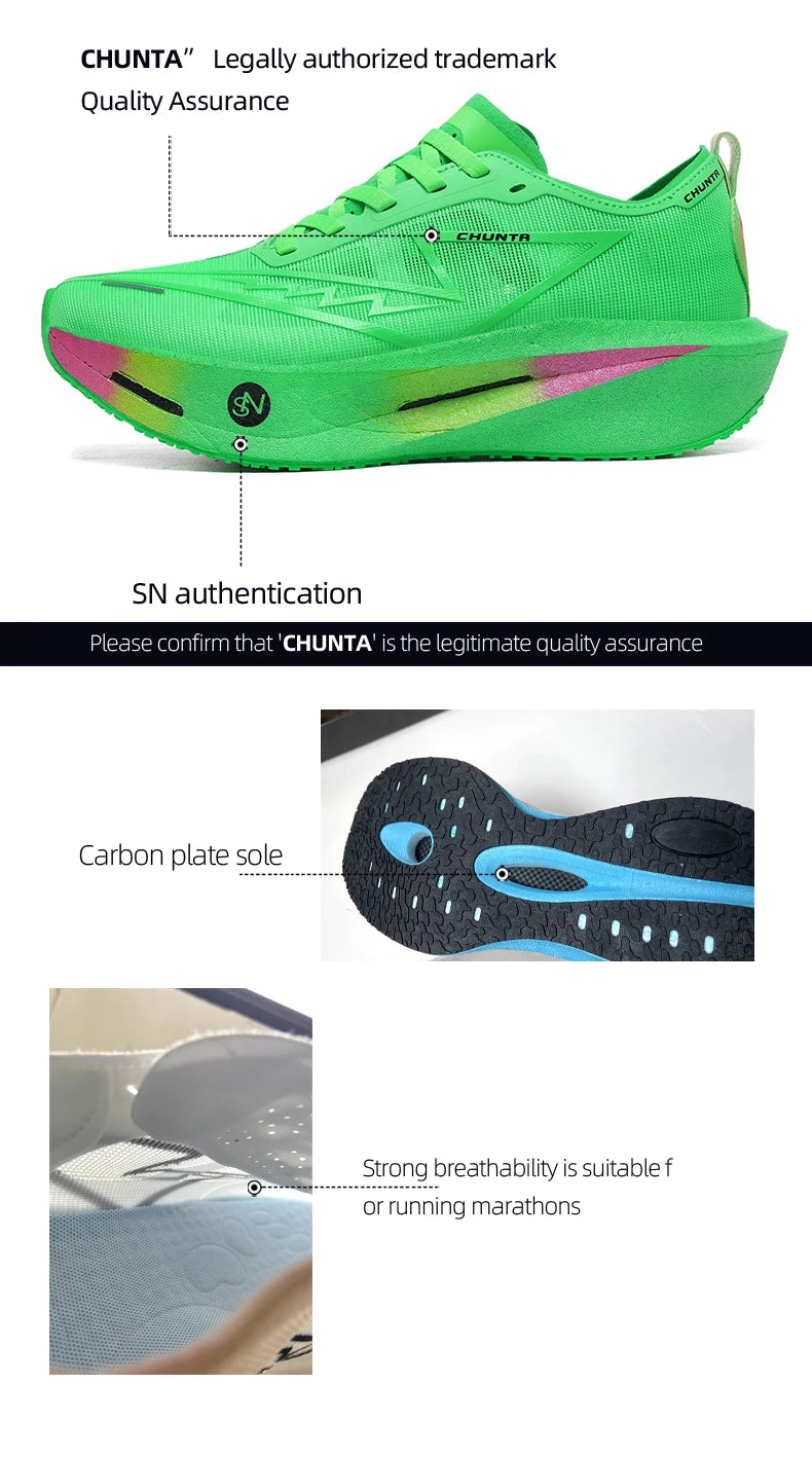 2026Running Shoes Carbon Plate Marathon Speciality Men Sports Breathable Lightweight Women's Comfortable Chunta Leisure Sneakers