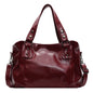 Retro Brand Roomy Shoulder Bag Female Luxury Solid Color Classic Crossbody Bag Large Capacity Style Soft PU Leather Tote Bag