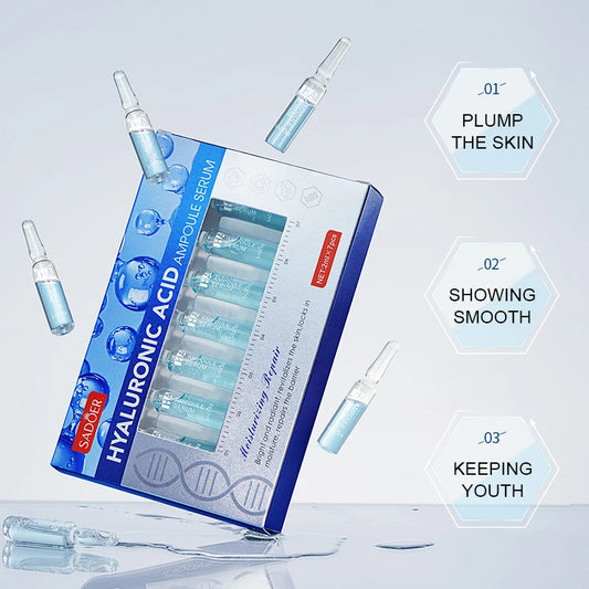 Hyaluronic Acid Ampoule Essence Ampoule, Hyloranic Acid Essence Moisturizing Essence Ampoule Set (2ml x7Pieces)