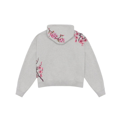 2025 Autumn/Winter Fashion Cherry Blossom Embroidery Patch Zipper Hoodie for Men and Women Y2K Harajuku Retro Gothic Casual Clow