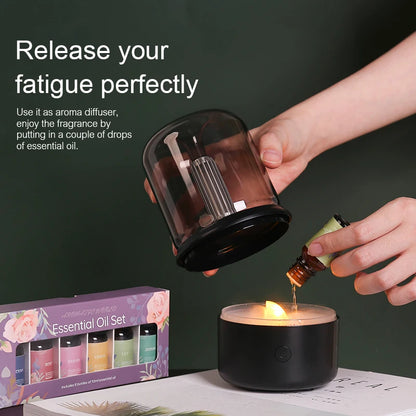 KINSCOTER Mini Aromatherapy Diffuser USB Air Humidifier Essential Oil Night Light Cold Mist Maker Sprayer for Home Bedroom