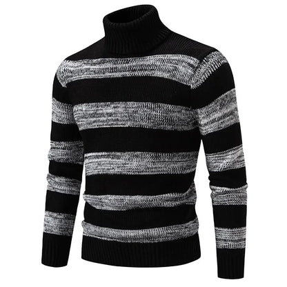 New Autumn and Winter Casual Warm Neck Sweater Knit Pullover Tops  Man Clothes