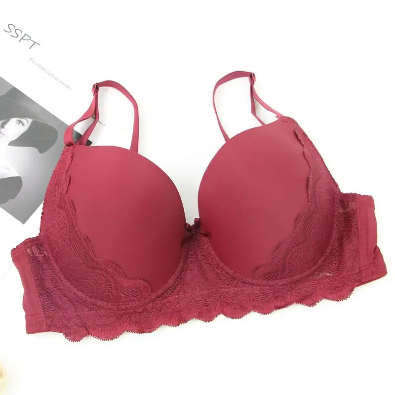 2025 New Sexy C D DD E Cup Bras For Women Breathable Red Khaki Pink Black White Skin Push Up Underwear Plus Size Lingerie