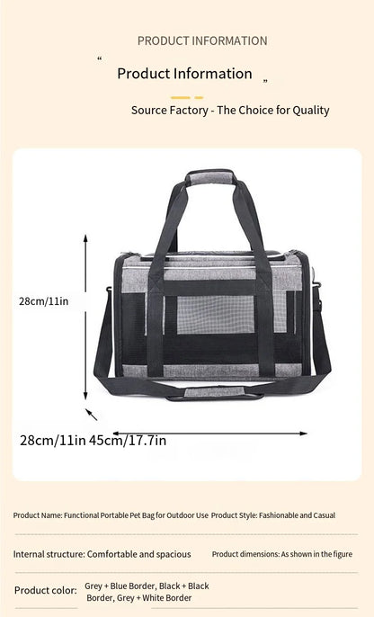 Large Capacity Mesh Breathable Pet Bag Outdoor Portable Cat Backpack Breathable Mesh Pet Travel Carrier Cats Daily Outdoor Use
