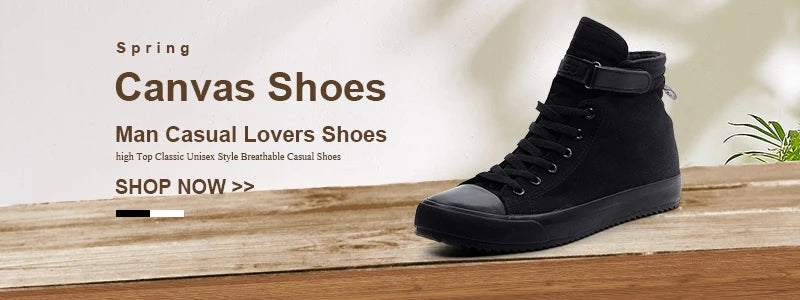 Shoes Men Spring Autumn Lace-up High Top Style Men Vulcanize Shoes Fashion Flats Youth Men Canvas Shoes Sneakers