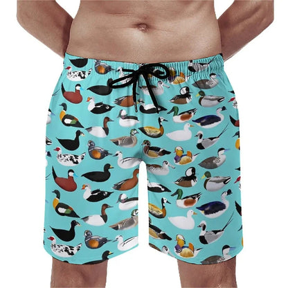 Summer New 3D Printed Cute Animal Yellow Duck Beach Shorts For Men Kid Funny Streetwear Swimming Trunks Fashion Cool Short Pants