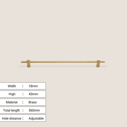 Brass long handle Nordic pure copper modern pulls simple gold light luxury pulls cabinet adjustable long handle cabinet handle