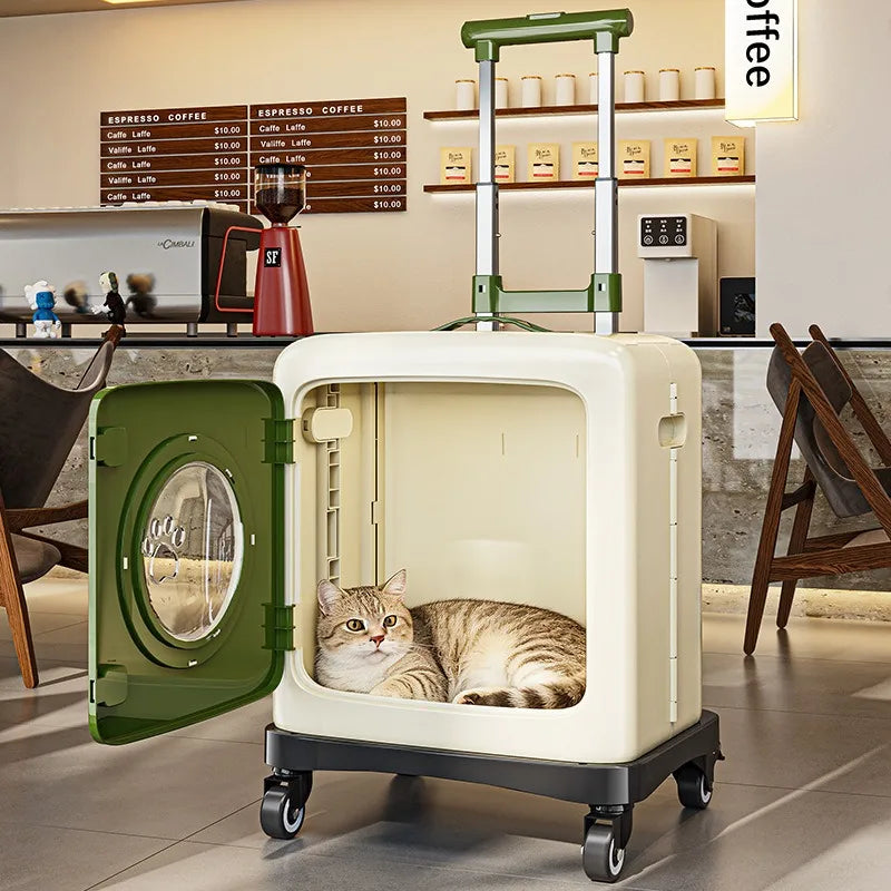 Pet Stroller for Small and Medium Dogs, Lightweight Foldable Travel Carrier, Anti-Stress Airline Approved Crate, Telescopic Suit