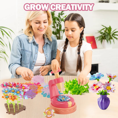DIY Flower Bouquet Kit Educational Crafts Set for Kids,DIY Flower Arrangement Children's Toy Make Own Gift for Birthday Holiday
