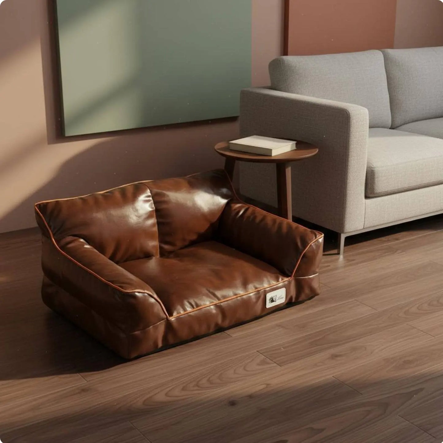 Leather Pet Sofa Bed Removable and Cleanable Cat Sofa for Small Dogs