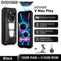 DOOGEE V Max Play 5G Projector Rugged Phone 6.78" Display 20500mAh Battery Dual Camping lights Dimensity 7300 NFC Smartphone