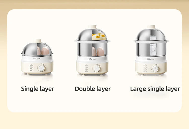 360W Electric Egg Boiler Breakfast Machine Multicooker Steamer Automatic Egg Cookers Home Egg Custard Steaming Cooker with Timer