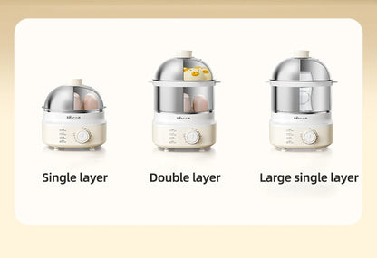 360W Electric Egg Boiler Breakfast Machine Multicooker Steamer Automatic Egg Cookers Home Egg Custard Steaming Cooker with Timer