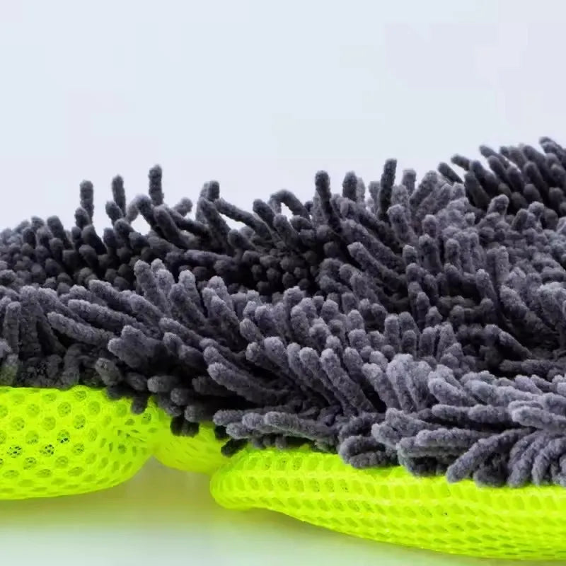 1/2Pcs Car Wash Gloves Microfiber Wipe Car Sponge Scratch Free Car Wash Cleaning Coral Velvet Double-Sided Cleaning Tool