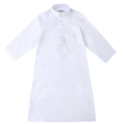 Muslim Saudi Arab Boys Robe Kids Abaya Kaftan Prayer Islam Ramadan Clothing Long Sleeve Thobe Middle East Teenage Dress Dubai