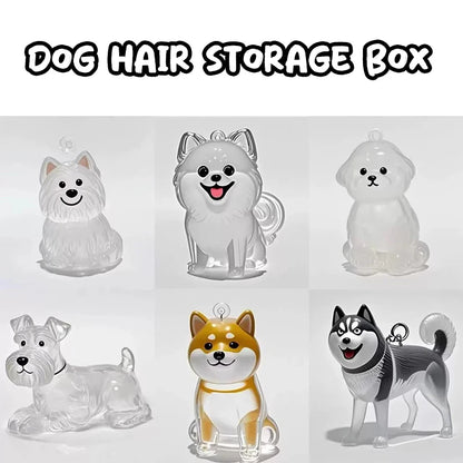 (HB05)Clear Puppy Hair Memorial Keepsake Capsule Pet Dog Fur Container DIY Pendant Keychain Decor Pet Lovers Home Display Gifts