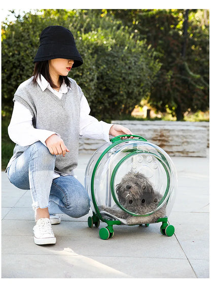 High Quality Pet Suitcase with Shoulder Straps, Portable for Dogs To Go Out Transparent Bag, Space Cabin, Cat Bag Large Capacity