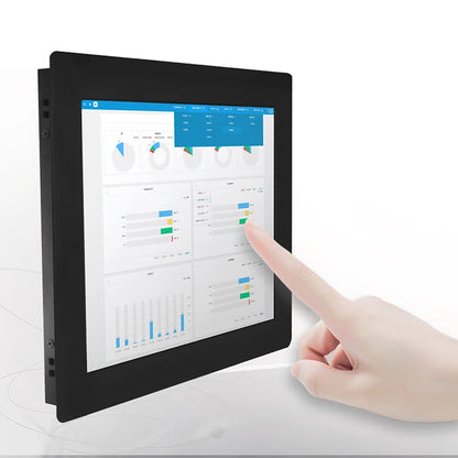 10 12 15 Inch industrial all in one pc computer with resistive touch screen panel pc built-in wifi rs232 com win10 pro 1024*768