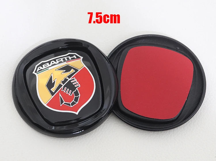 1pcs 3D 9.7cm 8.5cm 7.5cm ABS Car Front Logo Front Grill Rear Bumper Tail Door Trunk Emblem Sticker Styling Accessories For FIAT