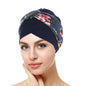 Trendy Print Women Muslim Hijab Caps Wrap Head Indian Turban Bonnet Fashion Headdress Islamic Clothing Accessories