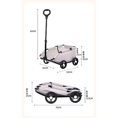 Lightweight Folding Pet Stroller for Small Dogs Cats Teddy Travel Walking Shopping Cat Dog Carrier Stroller