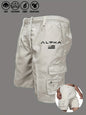 American Flag Printed Cargo Shorts Independence Day Eagle Shorts Summer Cargo Work Camping Multi-pocket Short Pants Streetwear