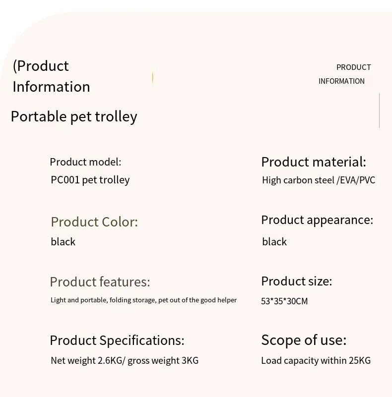 Lightweight Folding Pet Stroller for Small Dogs Cats Teddy Travel Walking Shopping Cat Dog Carrier Stroller