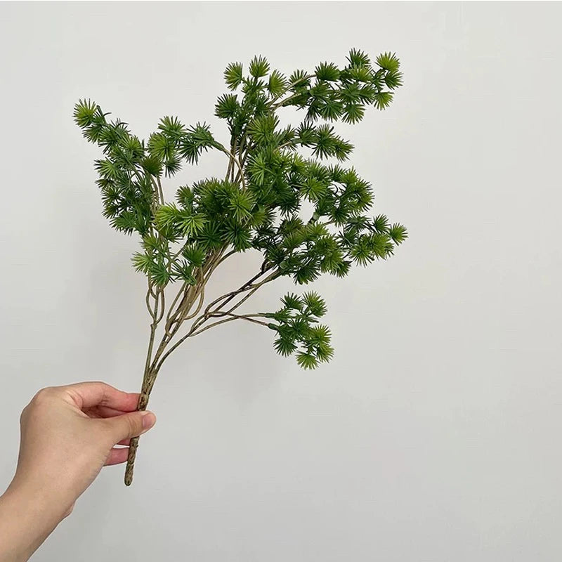 3/5Pcs Artificial Podocarpus Branches Greens for Decoration Christmas Foliage Home DIY Floral Arrangements Artificial Plants