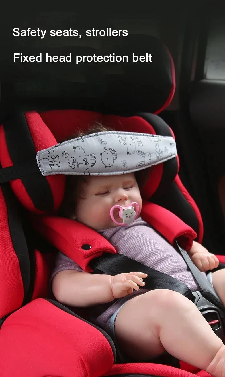 Toddler Sleep Positioner Baby Carseat Head Support Adjustable Infant Stroller Neck Relief Strap Pillow Fastening Belt Headrest