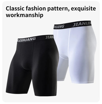 1/5 Pcs Men's Black And White Classic Cycling Long Underwear Multi-size Running Fitness Comprehensive Training Shorts Teenagers