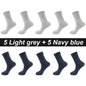 10Pairs/Lot Men Combed Cotton Socks Black Casual Business Breathable High Quality Man Sock New For Male Plus Size EU38-48