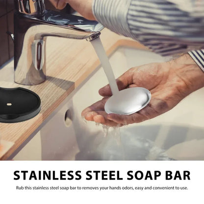 New Oval Hand Washer 304 Stainless Steel Deodorant Soap Metal Soap for Deodorizing Cleaning Kitchen Tools and Odor Removal