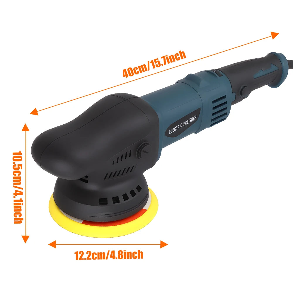 Podofo 980W Electric Buffer Polisher 5” Orbital Polisher 550-3300 RPM for Car Waxing Detailing Polishing
