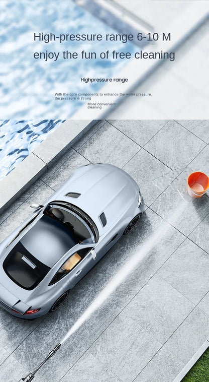 High Pressure Washer Car Water Gun  Home Garden Cleaning Washing Machine Gun 6-1 Battery Washer