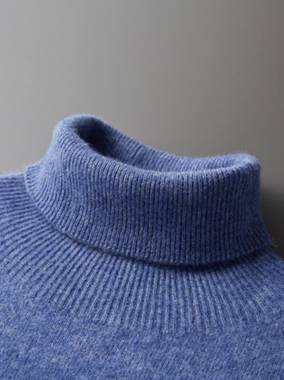 Men's Turtleneck 100% Cashmere Sweater Autumn Winter Basic Long Sleeve Pullover Cashmere Knitwear Soft Warm Comfy Clothing
