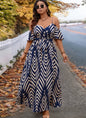 Plus Size Large Size Fashion Floral Print Women's Strap Dress Comfortable Casual Long Skirt Polyester Fabric Commute Style Th...