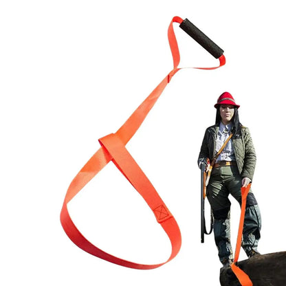 Deer Drag Harness Heavy Duty Deer Dragging Rope Deer Tow Strap Harness for Safety and Durability Orange Deer Pulling Accessories