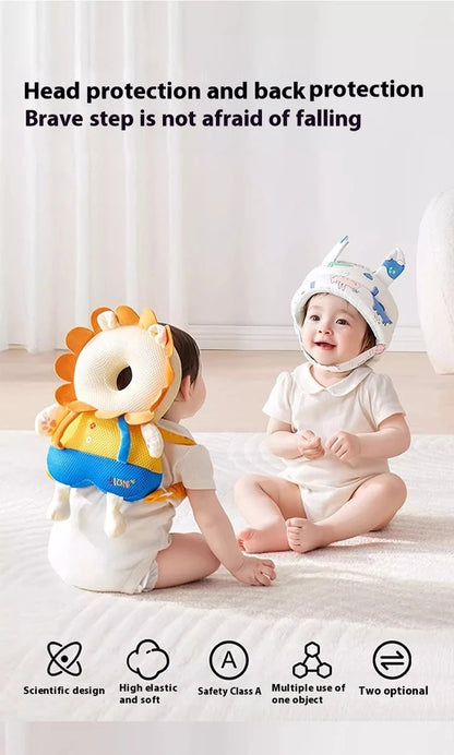 AIBEDILA Toddler Baby Head Protector Newborn Headrest Security Pillows Backpack Cartoon Kids Safe Learn to Walk Support Cushion