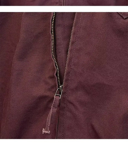 Pure Cotton Detroit Washed Jacket Men's Spring Loose Fit Collared Workwear Jacket Trendy Brand Color Block Casual Coat